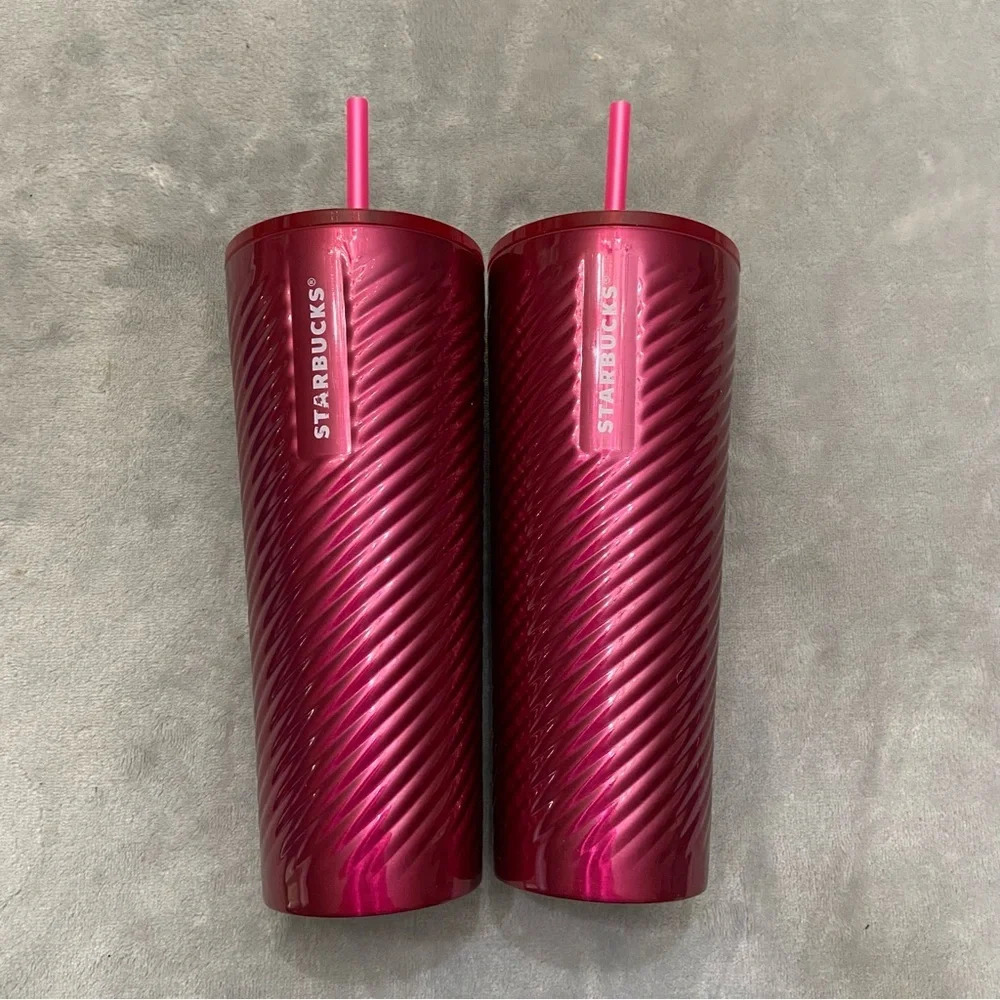 New! Starbucks venti stainless steel tumbler pinkish red - Picture 6 of 6